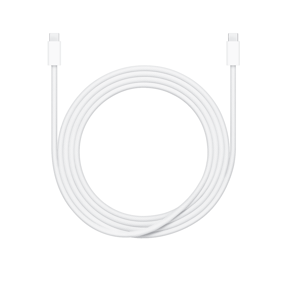 Câble de charge Apple USB-C vers USB-C tressé de 2 mètres, visuel officiel