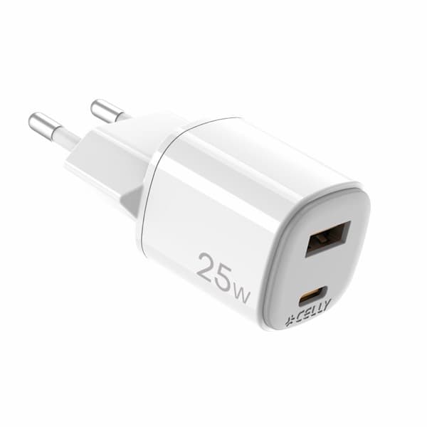 Celly GaN 25 W USB-A + USB-C