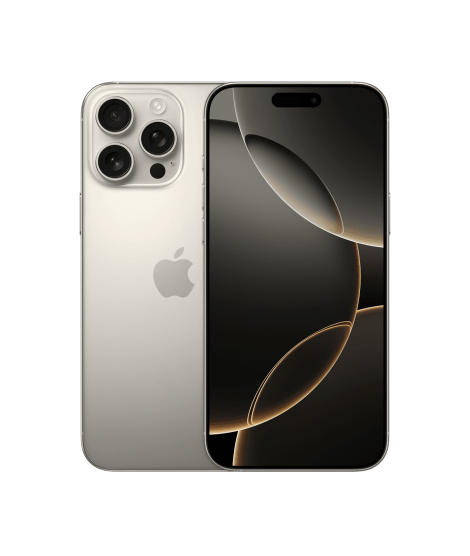 iPhone 16 Pro Max titane naturel (visuel officiel)
