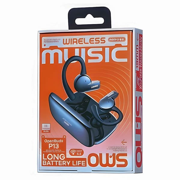 REMAX OpenBuds P13 OWS sans fil Stereo Music & Call Casque noir
