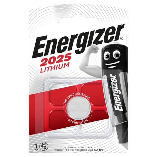 Energizer CR2025 Button Cell Battery (1 Pack / 2 pcs)