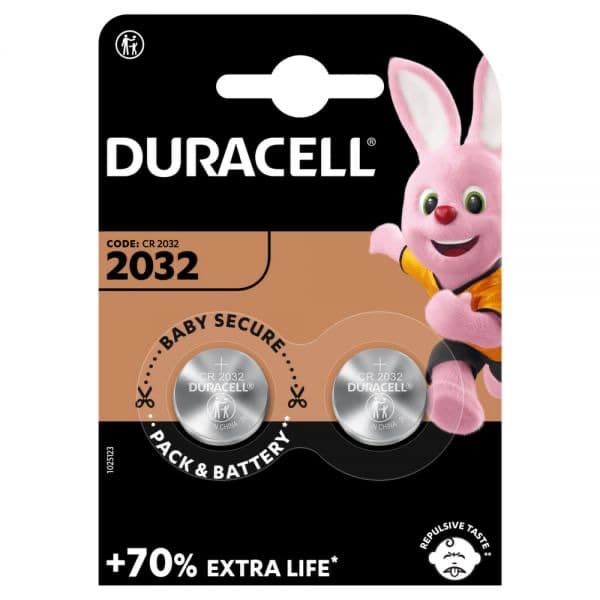 Duracell CR2032 Lithium Button Cell Battery (1 Pack / 2 pcs)
