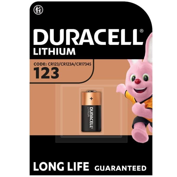 Duracell CR123 / CR123A 3V Lithium Battery (1 Pack / 1 pc)