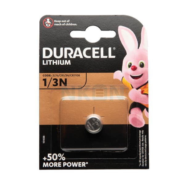 Duracell 1/3N 3V Lithium Battery 2L76 / CR1/3N (1 Pack / 1 pc)