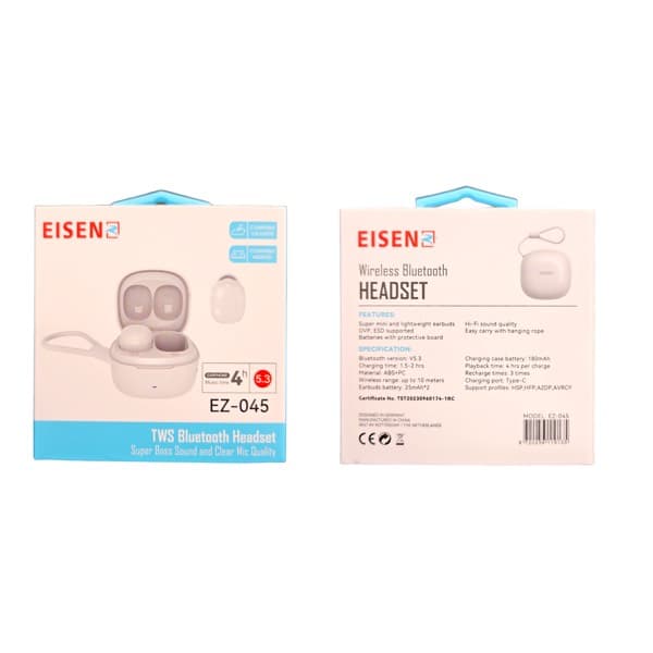 Eisenz TWS Bluetooth Écouteurs Écouteurs (EZ-045)