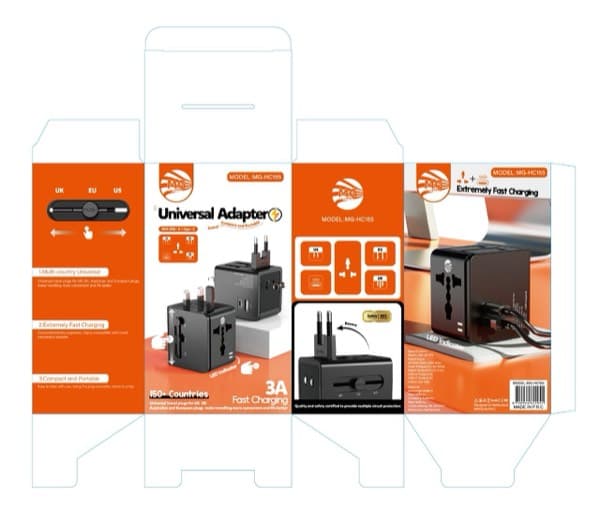 MG Universal charge rapide Adaptateur 3A (MG-HC155)
