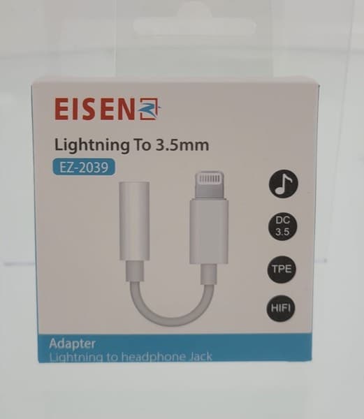 Eisenz Lightning to 3.5mm Casque Jack Adaptateur (EZ-2039)