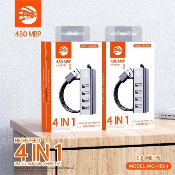 MG 4-in-1 480Mbps USB Hub (MGHB04)