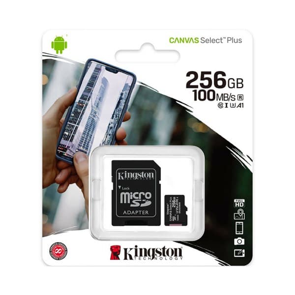 Kingston Canvas Select Plus MicroSD 256GB avec SD Adaptateur