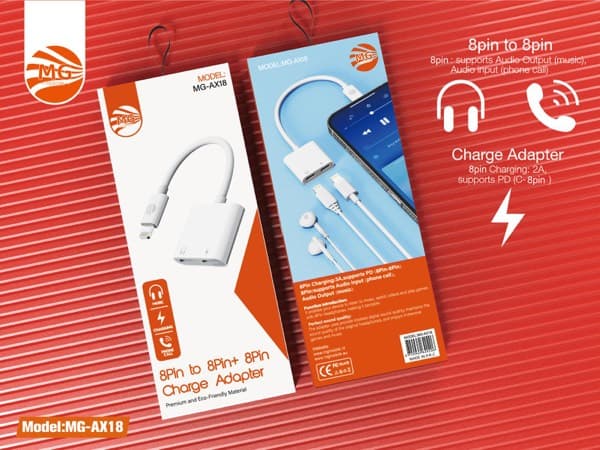 MG 8-Pin to Lightning Charging Adaptateur AX18