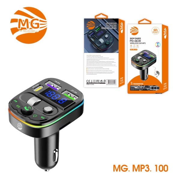 MG sans fil Car MP3 Player PD+QC 3.0 Fast Charge MG-MP3-100