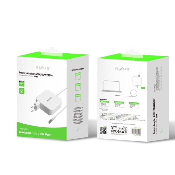Rixus 45W MacBook Chargeur L-Tip RXMCL