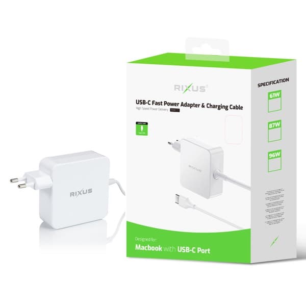 Rixus USB-C MacBook Chargeur RXMC96W