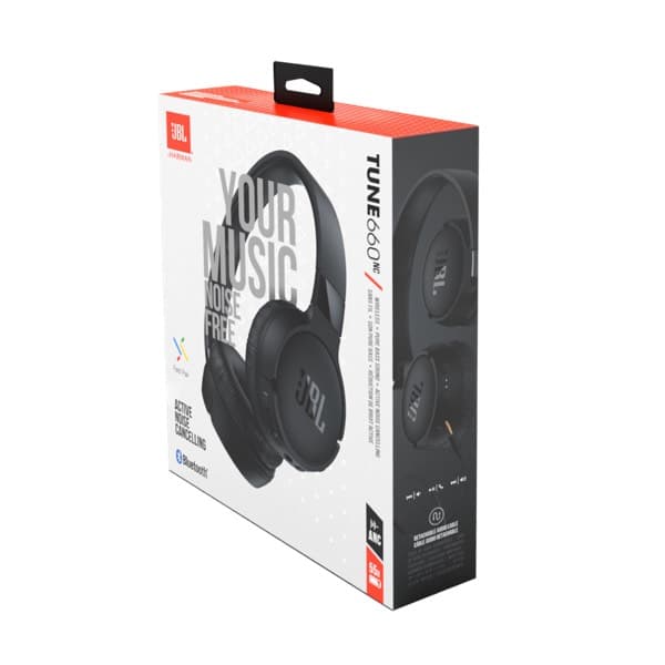 JBL Tune 660NC sans fil Bluetooth Noise Cancelling Casque noir T660NC