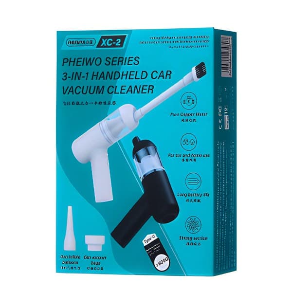 REMAX Pheiwo Series XC-2 3-in-1 Handheld Car Vacuum Cleaner noir