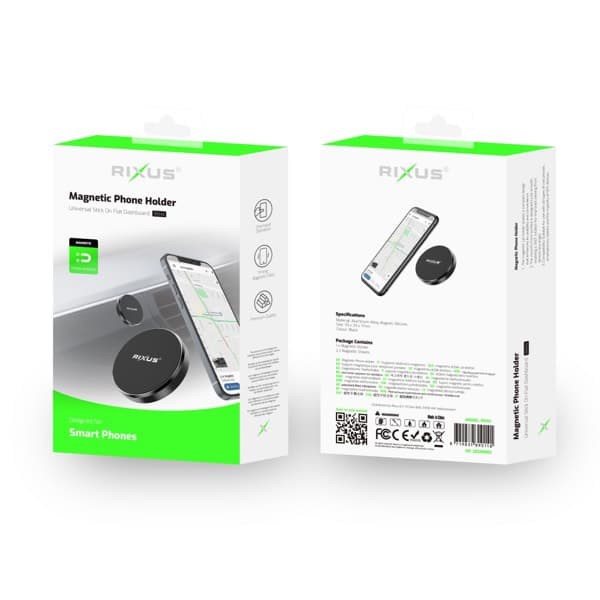 Rixus 360° Magnetic Car Phone Support RXHM9 noir