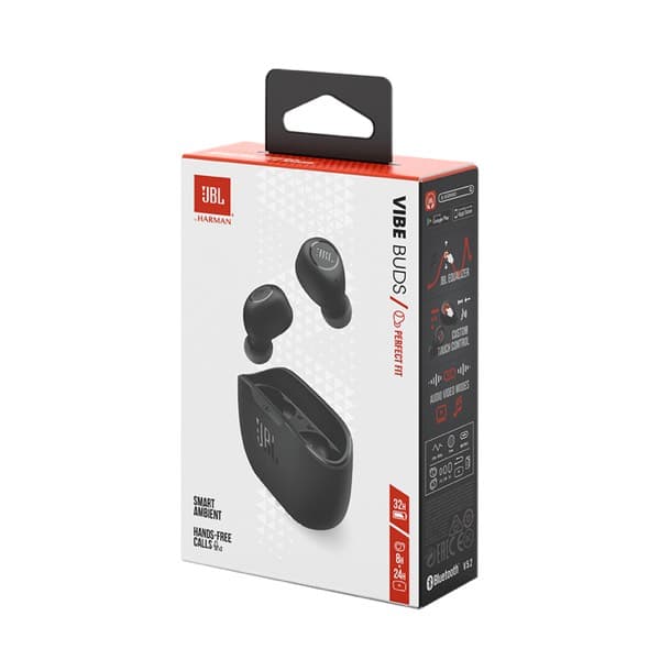 JBL Wave Buds True sans fil Bluetooth Écouteurs for Calls, Music & Sport noir