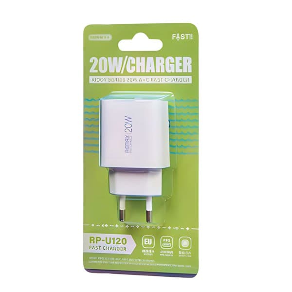 REMAX Kiddy Series 20W Fast Chargeur USB-A + USB-C RP-U120 EU blanc