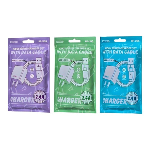 REMAX Kiddy Series 2.4A Chargeur Set avec Micro USB Câble RP-U95