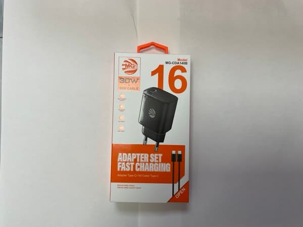 MG USB-C to USB-C Chargeur Adaptateur Set MG-CDA140B noir