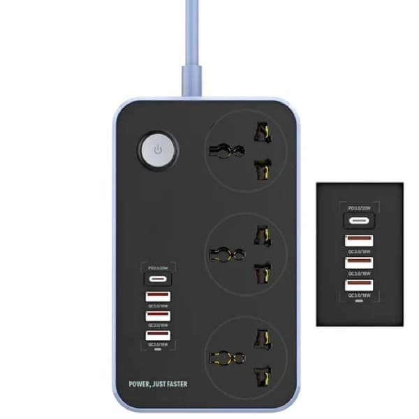 MG 9-in-1 Multifunction 2500W Power Strip avec charge rapide MG-ST33