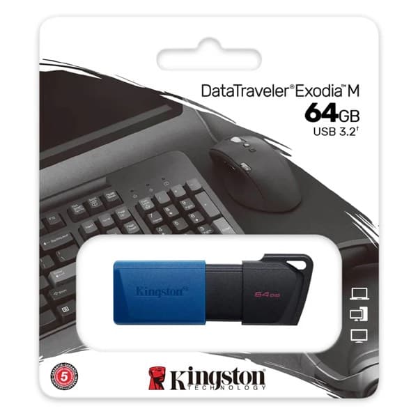 Kingston DataTraveler Exodia 64GB USB 3.2 Clé USB DTX/64GB noir & bleu