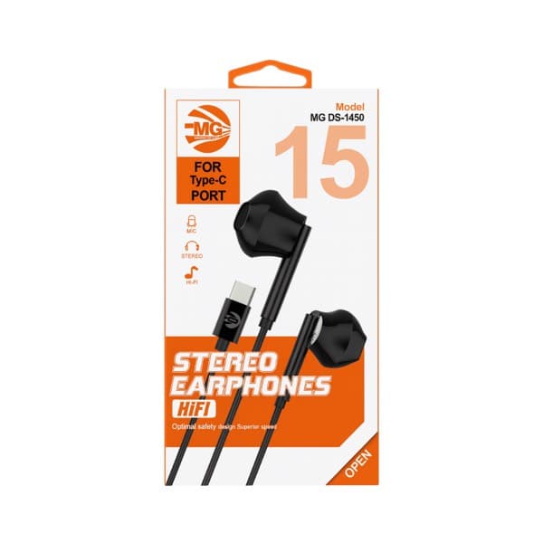 MG Stereo Casque USB-C noir (MG-DS1450)