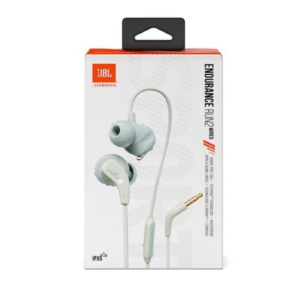 JBL Endurance Run 2 Wired In-Ear Écouteurs blanc
