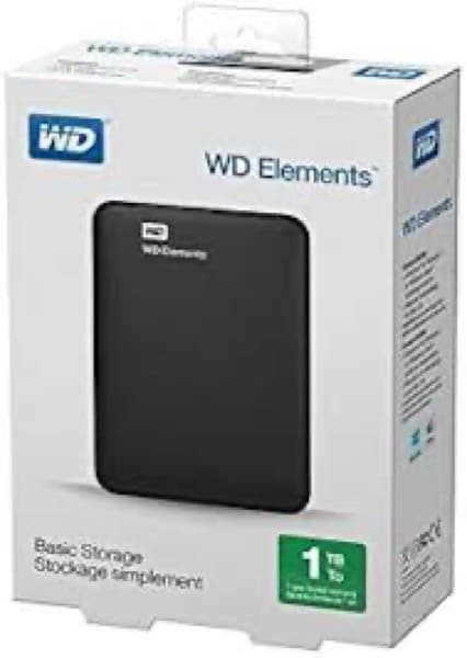 Western Digital Elements 1TB 2.5" External HDD USB 3.0 noir (WDBUZG0010BBK)
