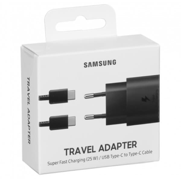 Samsung 25W USB-C to USB-C Chargeur Kit noir (Original)