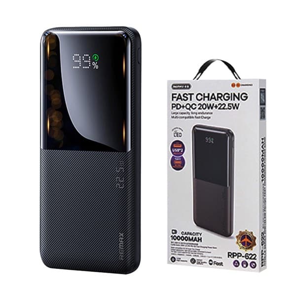 REMAX Batterie externe 10000mAh RPP-622 noir