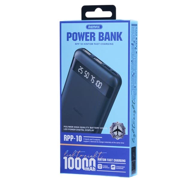 REMAX Batterie externe 10000mAh RPP-10 noir