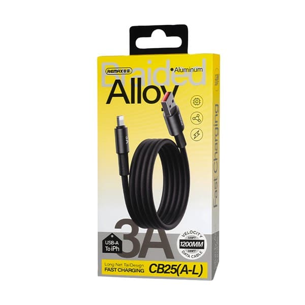 REMAX Velocity CB25 USB-A to Lightning Aluminum Alloy Braided Câble de données 1.2m