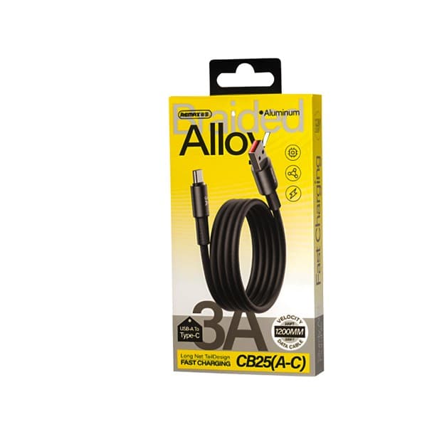 REMAX Velocity USB-A to USB-C Aluminum Alloy Braided charge rapide Câble de données 1.2m