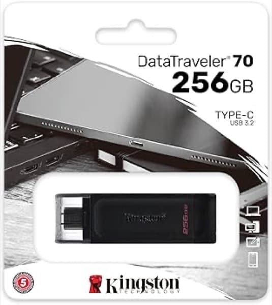 Kingston DataTraveler 70 USB-C 3.2 Clé USB 256GB noir DT70/256GB