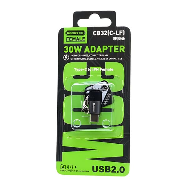 REMAX Smartlink Series 30W USB-C to Lightning Female USB 2.0 Adaptateur CB32 (C-LF)