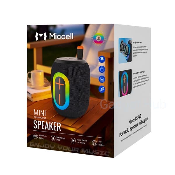 Miccell SP49 Mini Bass Boost sans fil Portable Bluetooth Enceinte
