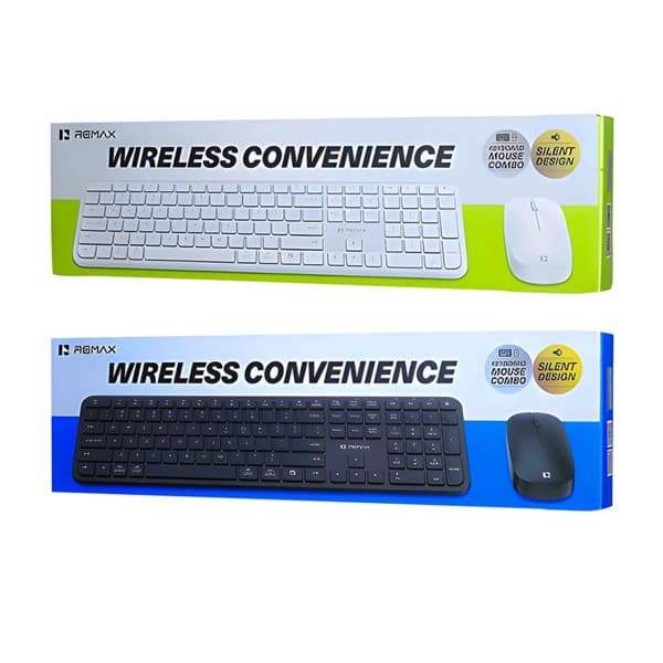 REMAX Minimalist Series sans fil Keyboard and Mouse Combo BT-06 blanc