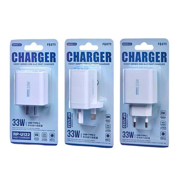 REMAX Kiddy Series 33W A + C Fast Chargeur RP-U122 EU blanc
