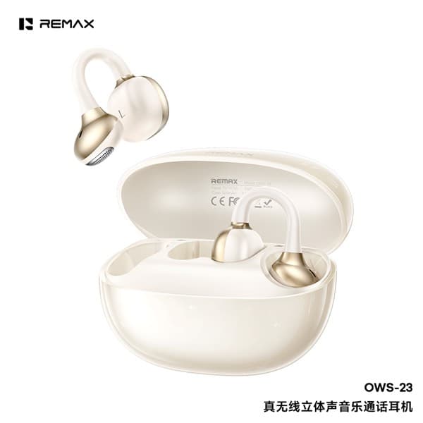 REMAX OWS-23 Ear Clip Open sans fil Stereo Écouteurs for Music & Calls blanc