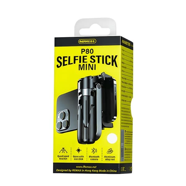 REMAX Mini Pocket Magnetic Selfie Stick Support P80 noir