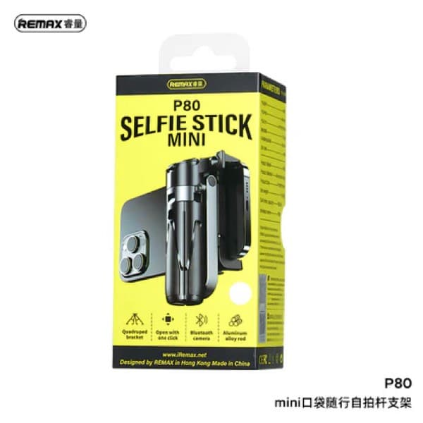 REMAX Mini Pocket Magnetic Selfie Stick Support P80 blanc