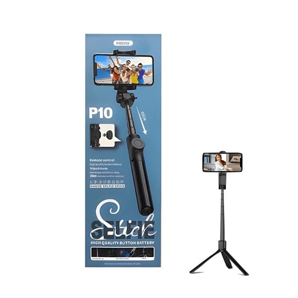 REMAX Portable Integrated Selfie Stick Support P10 noir