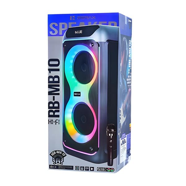 REMAX Party Lighting sans fil Portable Enceinte 140W RB-MB10 noir
