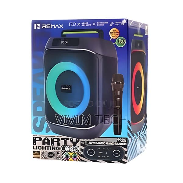 REMAX Party Lighting sans fil Portable Enceinte 60W RB-MB12 noir