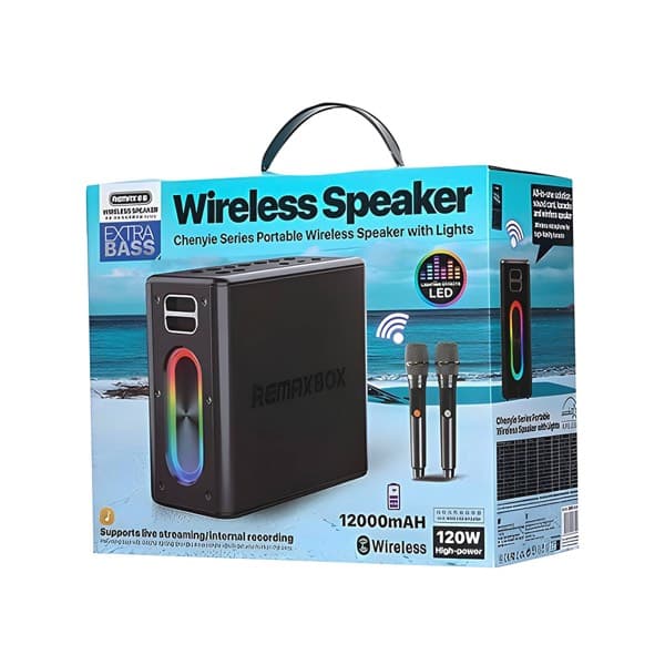 REMAX Chenyie Series 120W Portable sans fil Enceinte avec Lights RB-M51 noir