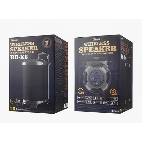 REMAX Outdoor Party sans fil Portable Enceinte RB-X6 noir
