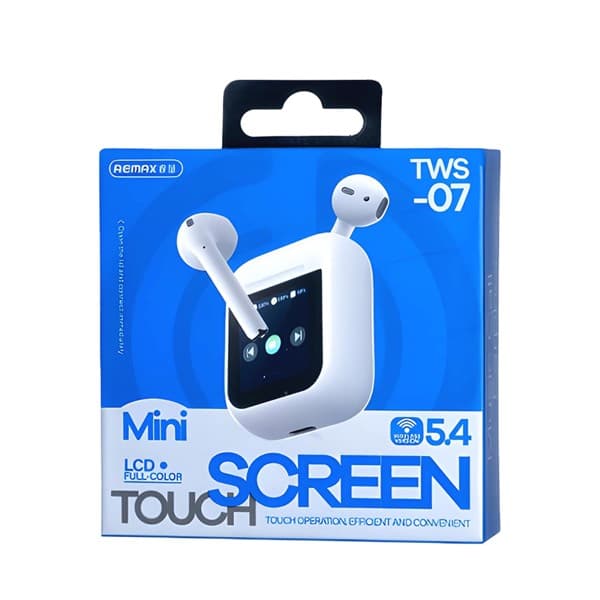 REMAX TWS-07 Touch Screen Écouteurs for Music & Calls blanc