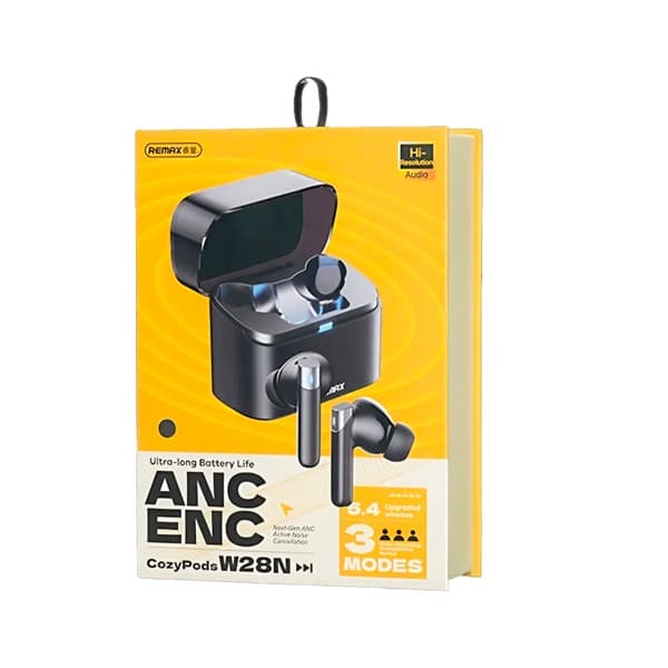 REMAX CozyPods W28N ANC + ENC Dual Noise-Cancelling Écouteurs for Music & Calls noir