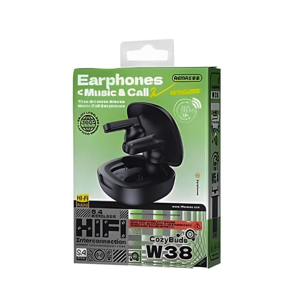 REMAX CozyBuds W38 True sans fil Stereo Écouteurs for Music & Calls noir